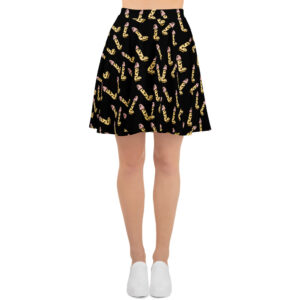 Skater Skirt - Black With Fleshy "D"s (Adult)