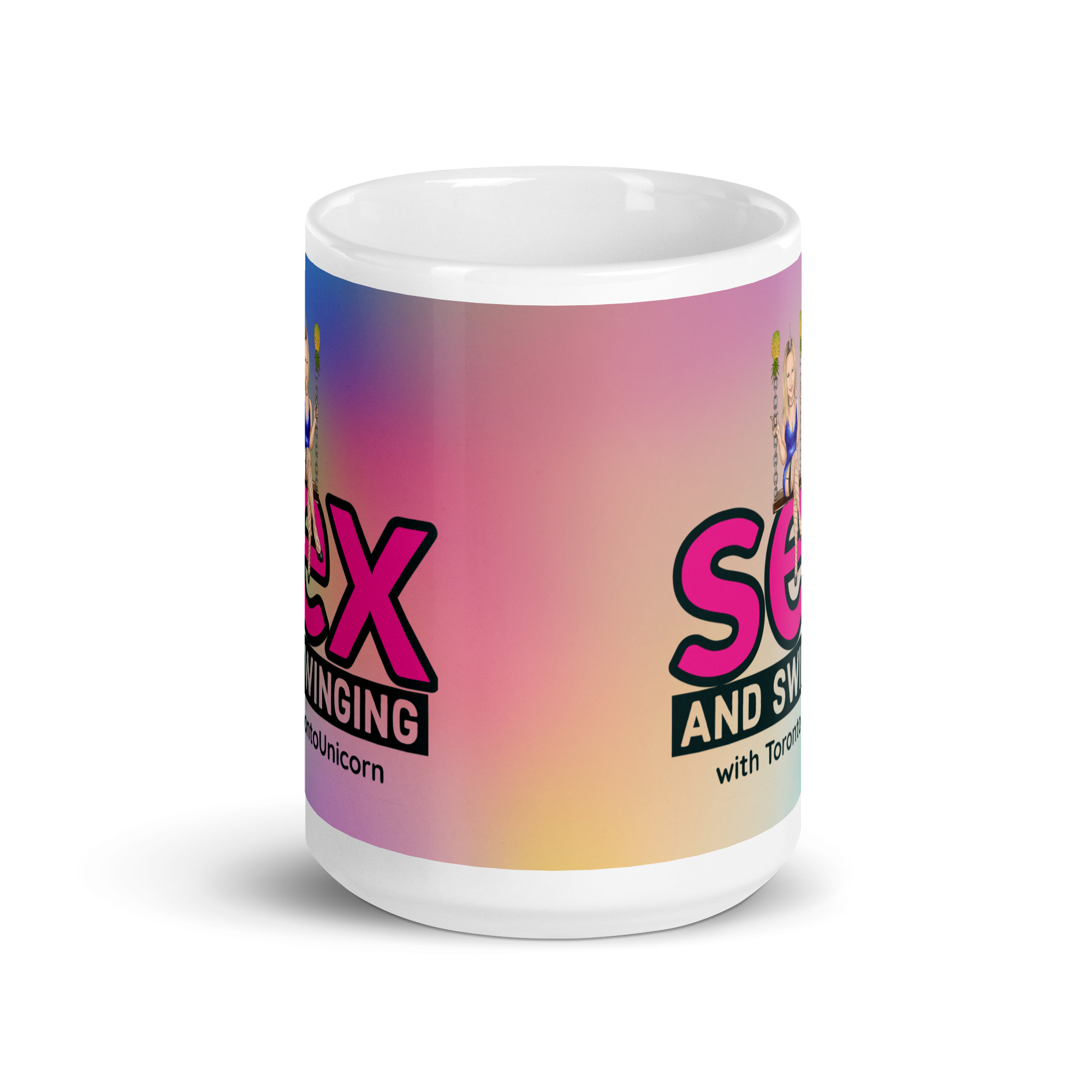 White glossy mug - Sex and Swinging Logo - Image 3