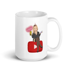 White glossy mug - Toronto Unicorn YouTube Logo